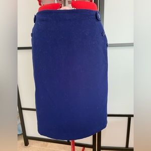 Colbalt Aline skirt. Knee length. JCrew. Sz 10